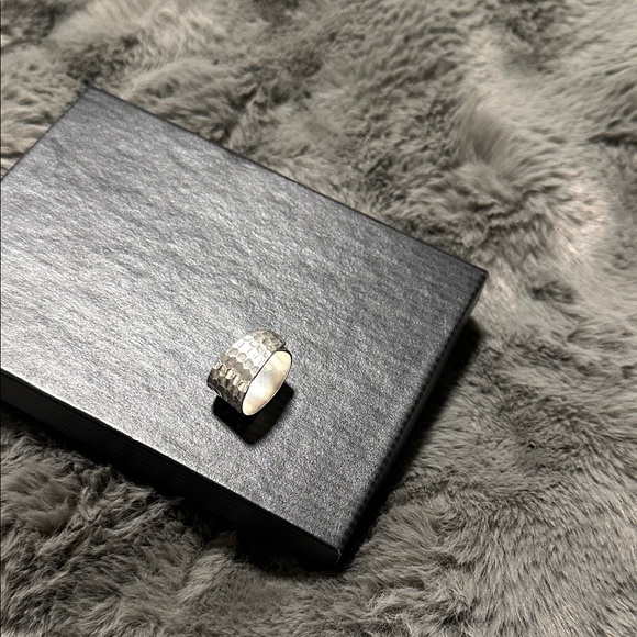 Silver Textured Ring - Picture 2 of 6